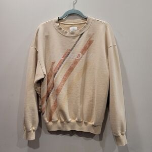 Offline by Aerie Oversized Cambridge Crewneck 90s "PLZ HOLD" - S